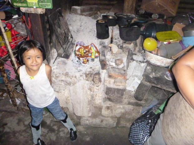Jeferson's sister in his kitchen at home